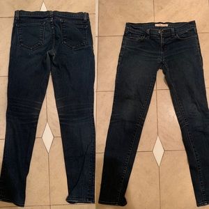 J Brand washed denim skinny jeans. Size 26.